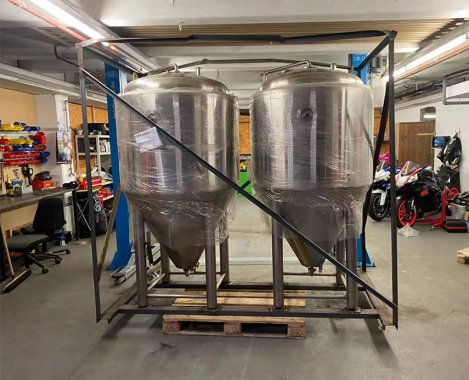 瑞士客戶(hù)收到啤酒設(shè)備